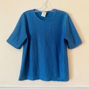 Blair Metallic Blue Top